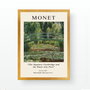 Wallity Cuadro Decorativo de Claude Monet Pasarela Japonesa y Estanque de Nenúfares 35 x 45 cm